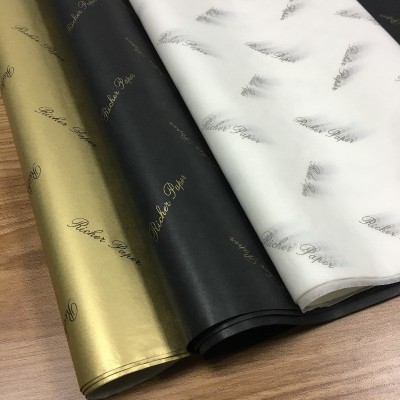 Custom Gold Brand Logo Printing Gift Wrapping Tissue Paper for Packing